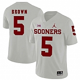 Oklahoma Sooners 5 Marquise Brown White College Football Jersey Dzhi,baseball caps,new era cap wholesale,wholesale hats